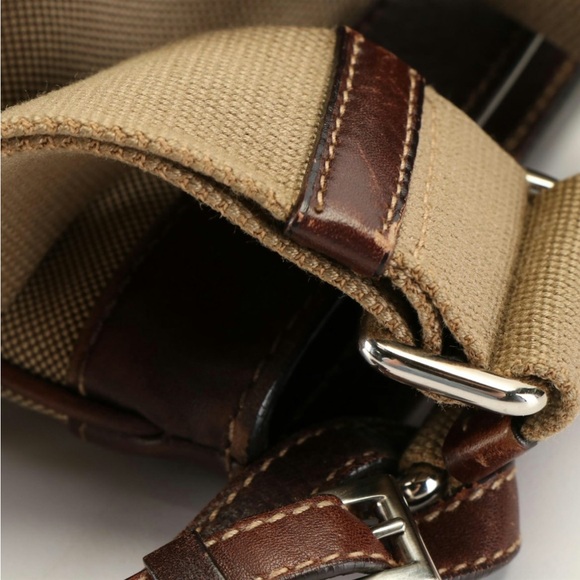 Authentic Prada Jacquard Logo Canvas with leather Messenger bag - Picture 7 of 7